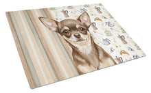Load image into Gallery viewer, Chocolate Chihuahua Coffee Bar Glass Cutting Board