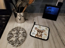 Load image into Gallery viewer, Chocolate Chihuahua Coffee Bar Pair of Pot Holders
