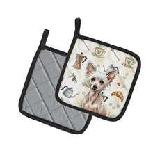 Load image into Gallery viewer, Hairless Chinese Crested Coffee Bar Pair of Pot Holders