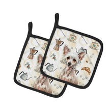 Load image into Gallery viewer, Hairless Chinese Crested Coffee Bar Pair of Pot Holders