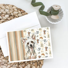 Load image into Gallery viewer, Hairless Mottled Pattern Chinese Crested Coffee Bar Greeting Cards Pack of 8