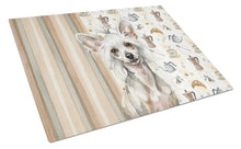 Load image into Gallery viewer, Hairless Mottled Pattern Chinese Crested Coffee Bar Glass Cutting Board