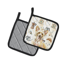 Load image into Gallery viewer, Hairless Palomino Chinese Crested Coffee Bar Pair of Pot Holders