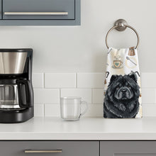 Load image into Gallery viewer, Black Chow Chow Coffee Bar Kitchen Towel