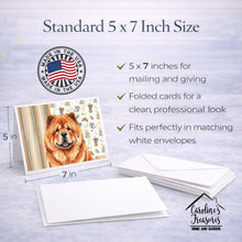Load image into Gallery viewer, Red Chow Chow Coffee Bar Greeting Cards Pack of 8