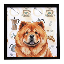 Load image into Gallery viewer, Red Chow Chow Coffee Bar Framed Metal Print