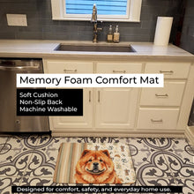 Load image into Gallery viewer, Red Chow Chow Coffee Bar Memory Foam Kitchen Mat