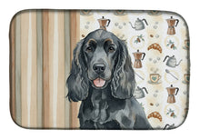 Load image into Gallery viewer, Black Cocker Spaniel Coffee Bar Dish Drying Mat