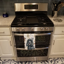 Load image into Gallery viewer, Black Cocker Spaniel Coffee Bar Kitchen Towel