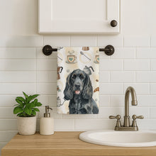 Load image into Gallery viewer, Black Cocker Spaniel Coffee Bar Kitchen Towel