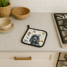 Load image into Gallery viewer, Black Cocker Spaniel Coffee Bar Pair of Pot Holders