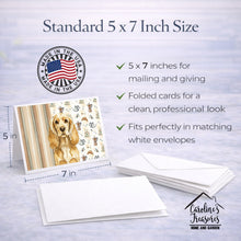 Load image into Gallery viewer, Buff Cocker Spaniel Coffee Bar Greeting Cards Pack of 8