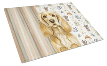 Load image into Gallery viewer, Buff Cocker Spaniel Coffee Bar Glass Cutting Board