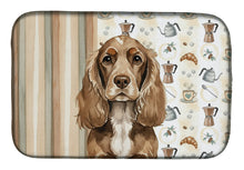 Load image into Gallery viewer, Chocolate Cocker Spaniel Coffee Bar Dish Drying Mat