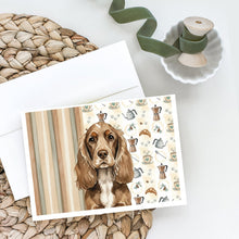 Load image into Gallery viewer, Chocolate Cocker Spaniel Coffee Bar Greeting Cards Pack of 8