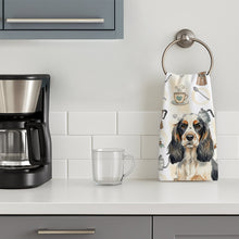 Load image into Gallery viewer, Parti Cocker Spaniel Coffee Bar Kitchen Towel