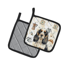 Load image into Gallery viewer, Parti Cocker Spaniel Coffee Bar Pair of Pot Holders