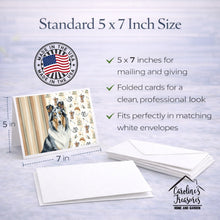 Load image into Gallery viewer, Blue Merle Collie Coffee Bar Greeting Cards Pack of 8