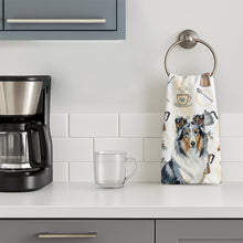 Load image into Gallery viewer, Blue Merle Collie Coffee Bar Kitchen Towel