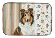 Load image into Gallery viewer, Sable Collie Coffee Bar Dish Drying Mat