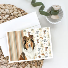 Load image into Gallery viewer, Sable Collie Coffee Bar Greeting Cards Pack of 8