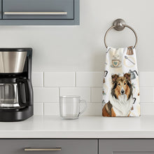 Load image into Gallery viewer, Sable Collie Coffee Bar Kitchen Towel