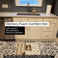 Load image into Gallery viewer, Sable Collie Coffee Bar Memory Foam Kitchen Mat