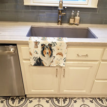 Load image into Gallery viewer, Tricolor Collie Coffee Bar Kitchen Towel