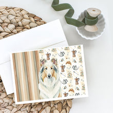 Load image into Gallery viewer, White Collie Coffee Bar Greeting Cards Pack of 8