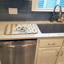 Load image into Gallery viewer, Coton de Tulear Coffee Bar Dish Drying Mat