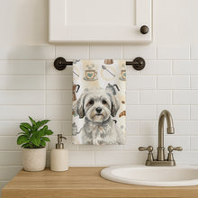 Load image into Gallery viewer, White with Gray Coton de Tulear Coffee Bar Kitchen Towel