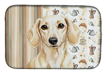 Load image into Gallery viewer, Cream Dachshund Coffee Bar Dish Drying Mat