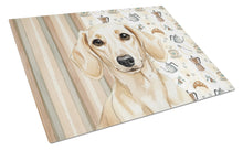 Load image into Gallery viewer, Cream Dachshund Coffee Bar Glass Cutting Board