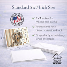 Load image into Gallery viewer, Dapple Dachshund Coffee Bar Greeting Cards Pack of 8