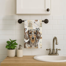 Load image into Gallery viewer, Dapple Dachshund Coffee Bar Kitchen Towel