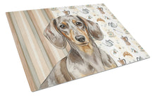 Load image into Gallery viewer, Dapple Dachshund Coffee Bar Glass Cutting Board