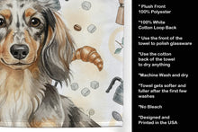Load image into Gallery viewer, Longhaired Dapple Dachshund Coffee Bar Kitchen Towel