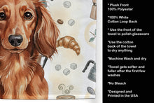 Load image into Gallery viewer, Longhaired Red Dachshund Coffee Bar Kitchen Towel