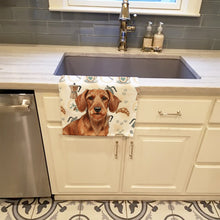 Load image into Gallery viewer, Wirehaired Red Dachshund Coffee Bar Kitchen Towel