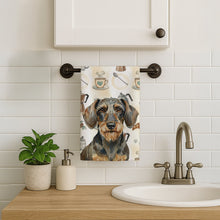 Load image into Gallery viewer, Wirehaired Wild Boar Dachshund Coffee Bar Kitchen Towel