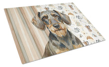 Load image into Gallery viewer, Wirehaired Wild Boar Dachshund Coffee Bar Glass Cutting Board