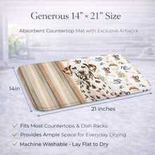 Load image into Gallery viewer, Liver Dalmatian Coffee Bar Dish Drying Mat
