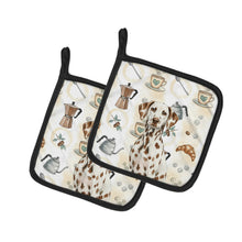 Load image into Gallery viewer, Liver Dalmatian Coffee Bar Pair of Pot Holders