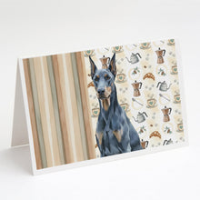 Load image into Gallery viewer, Blue Doberman Pinscher Coffee Bar Greeting Cards Pack of 8