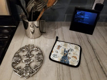 Load image into Gallery viewer, Blue Doberman Pinscher Coffee Bar Pair of Pot Holders