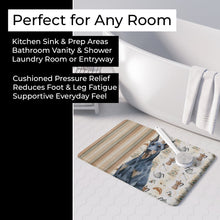 Load image into Gallery viewer, Blue Doberman Pinscher Coffee Bar Memory Foam Kitchen Mat