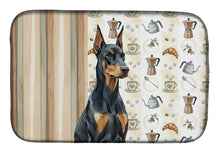 Load image into Gallery viewer, Doberman Pinscher Coffee Bar Dish Drying Mat