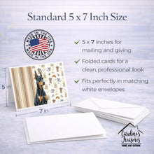 Load image into Gallery viewer, Doberman Pinscher Coffee Bar Greeting Cards Pack of 8