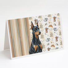 Load image into Gallery viewer, Doberman Pinscher Coffee Bar Greeting Cards Pack of 8