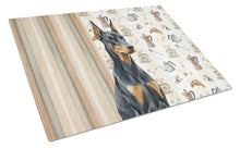 Load image into Gallery viewer, Doberman Pinscher Coffee Bar Glass Cutting Board